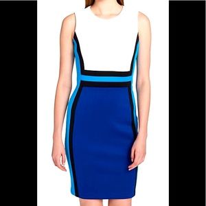 Calvin Klein Color-block Scuba Sheath Dress